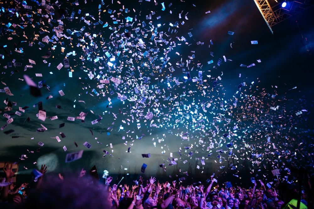 Lively party celebration with people dancing and enjoying music